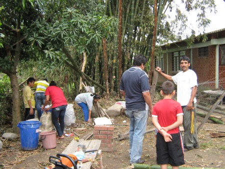 Construcción cuarto de reciclaje
